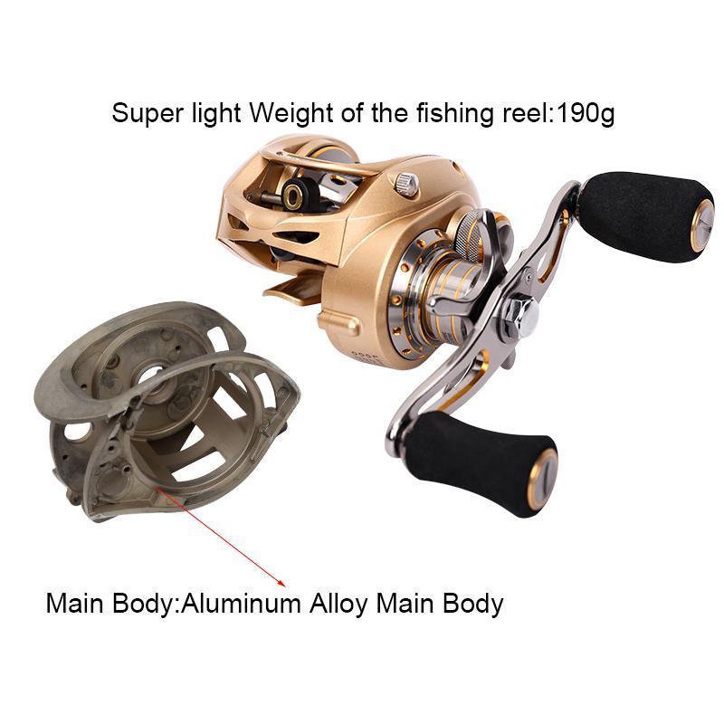 Trulinoya Full Metel Body And Carbon Fiber Side Cap Double Brake Baitcasting-Baitcasting Reels-Goture Fishing Store-Left Hand-Bargain Bait Box