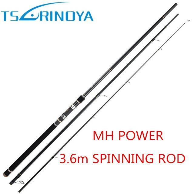 Trulinoya Hard Spinning Fishing Rod 3.3M/3.6M 310G/330G Mh Sections 3 High-Spinning Rods-KeZhi Fishing Tackle Store-Yellow-Bargain Bait Box