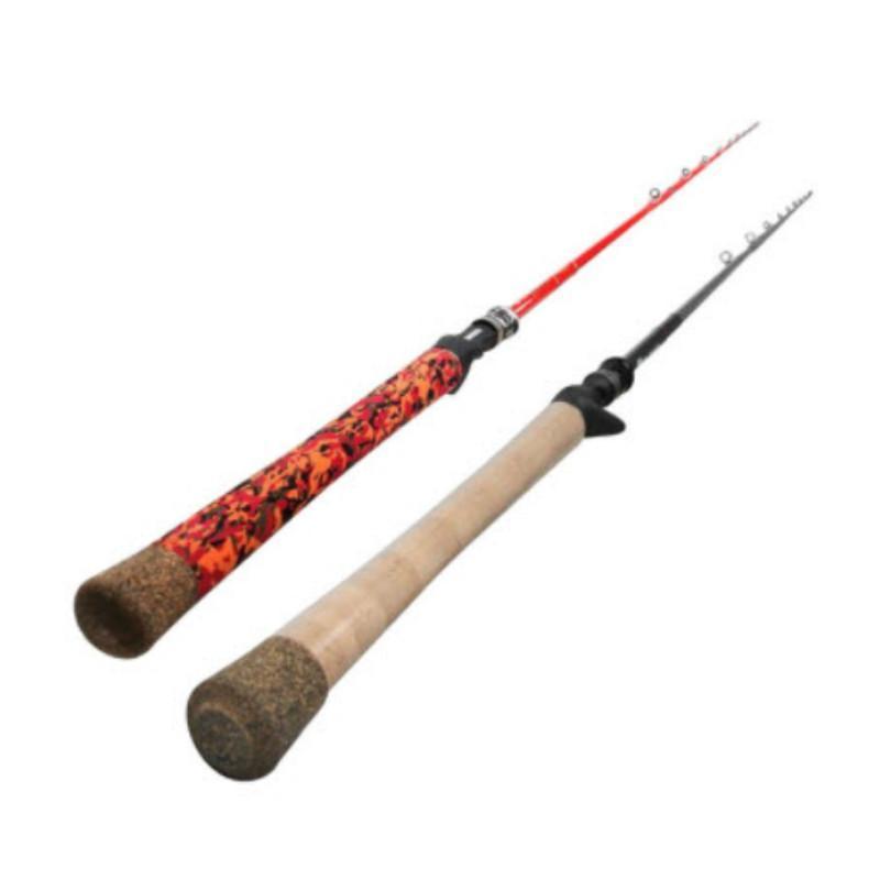 Tsurinoya Casting Fishing Rod 2.28M 2 Section Carbon Lure Rod Fuji Guide Ring-Baitcasting Rods-Hepburn&#39;s Garden Store-Red-Bargain Bait Box