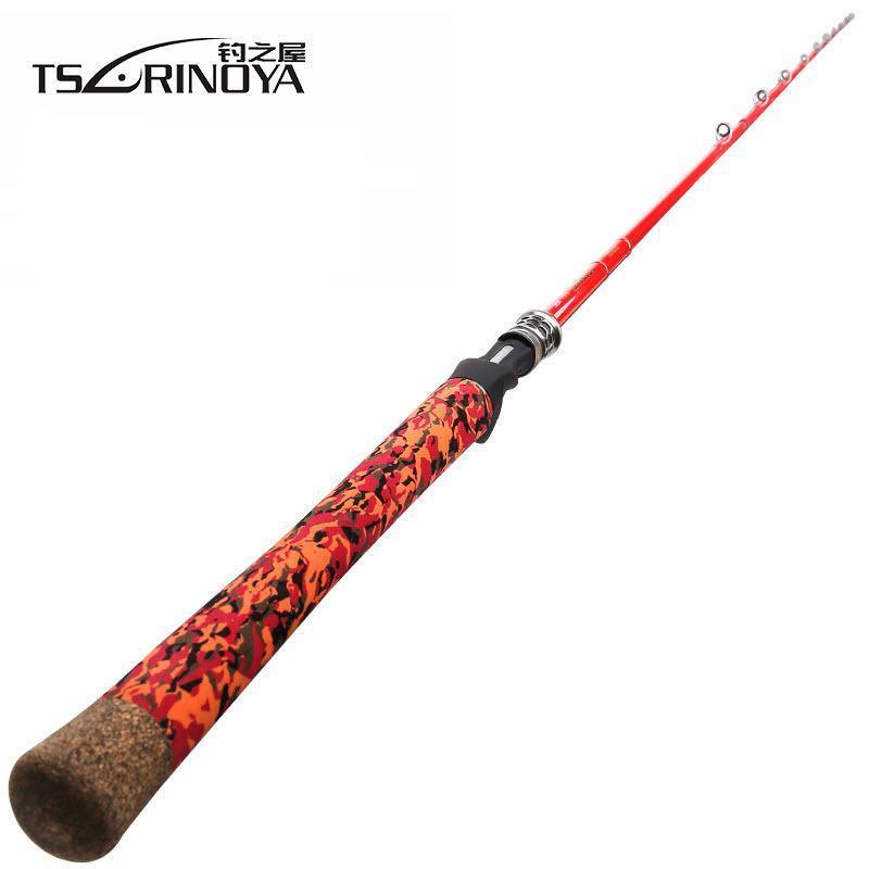 Tsurinoya Leoparo 762Hc Casting Fishing Rod 2.28M 2 Section Carbon Fiber Lure-Baitcasting Rods-Angler' Store-Red-Bargain Bait Box