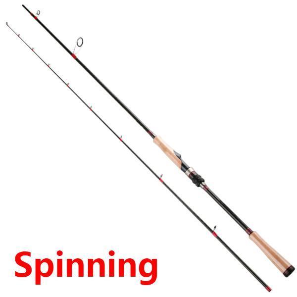 Tsurinoya Lure Fishing Rod 2.47M 2 Section M Power Carbon Fiber Spinning/Casting-Baitcasting Rods-Hepburn's Garden Store-White-Bargain Bait Box