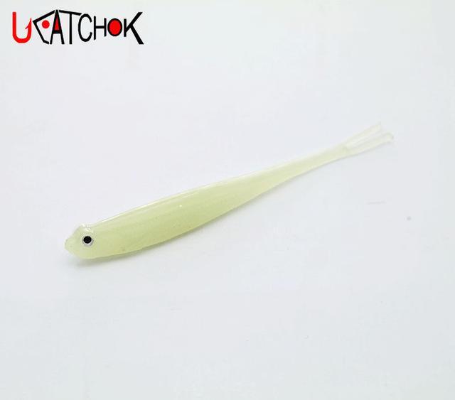 Ucok 10Pcs/Pack 13Cm 8.8G Splitting Tail Soft Fish Bait D Luminous Silica Gel-Jerk Baits-Bargain Bait Box-color 1-Bargain Bait Box