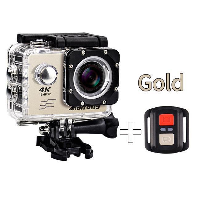 Ultra Hd 4K Action Camera Wifi Camcorders 16Mp 170 Go Cam 4 K Deportiva 2 Inch-Action Cameras-icamera-Gold remote control-Standard-Bargain Bait Box