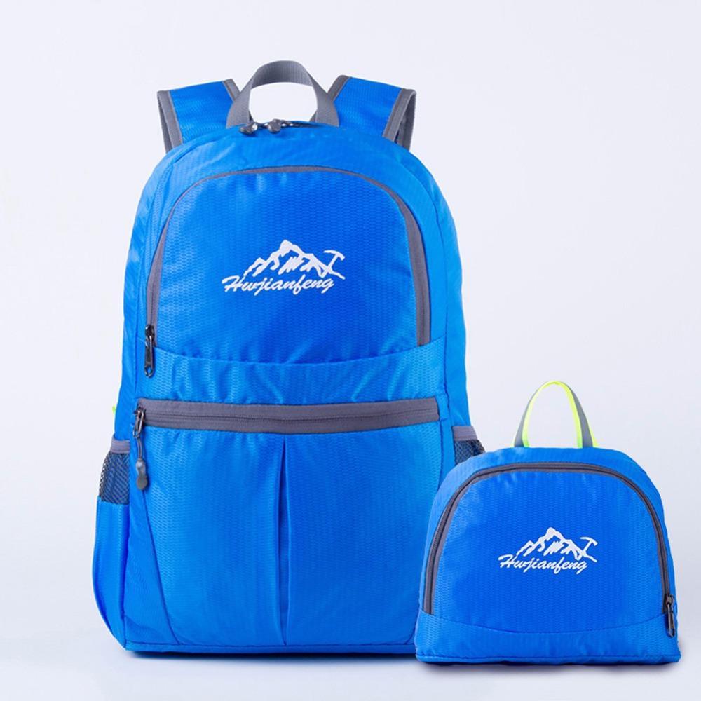 Ultralight Folding Backpack Waterproof Outdoor Hiking Camping Backpack Travel-gigibaobao-Black Color-Bargain Bait Box