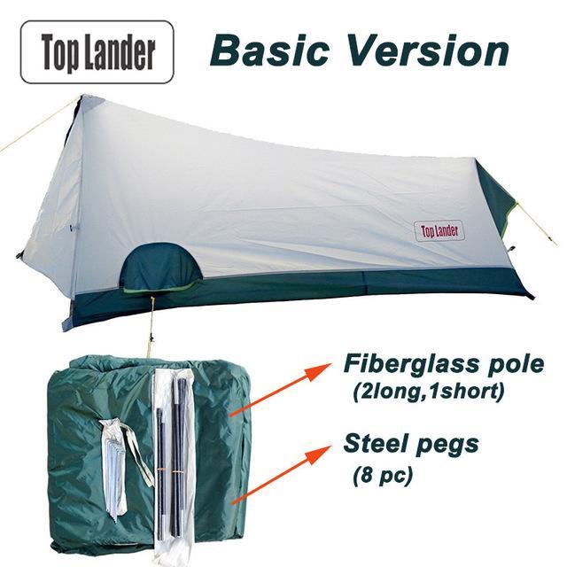 Ultralight Hiking Camping Tent 1 Person Waterproof Small Single 1 Man-Top Lander Enterprise Store-Basic Version-Bargain Bait Box