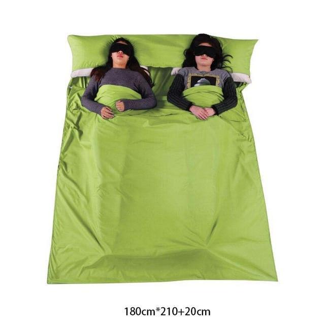 Ultralight Outdoor Sleeping Bag Liner Portable Cotton Sleeping Bags Camping-Sleeping Bags-OutdoorZ Store-Auroragreen 180x210-Bargain Bait Box