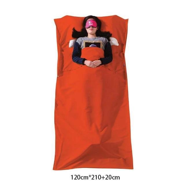Ultralight Outdoor Sleeping Bag Liner Portable Cotton Sleeping Bags Camping-Sleeping Bags-OutdoorZ Store-Orange 120x210-Bargain Bait Box