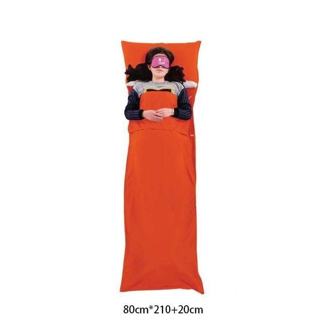 Ultralight Outdoor Sleeping Bag Liner Portable Cotton Sleeping Bags Camping-Sleeping Bags-OutdoorZ Store-Orange 80x210-Bargain Bait Box