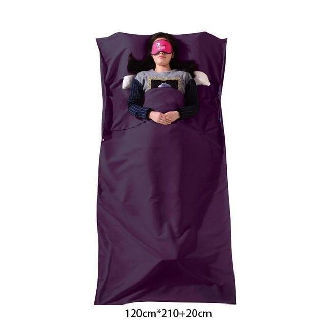 Ultralight Outdoor Sleeping Bag Liner Portable Cotton Sleeping Bags Camping-Sleeping Bags-OutdoorZ Store-Purple 120x210-Bargain Bait Box