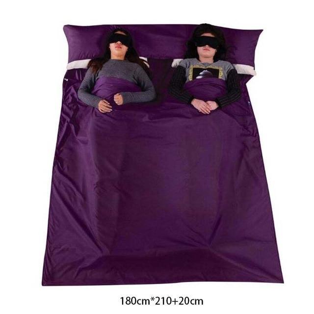 Ultralight Outdoor Sleeping Bag Liner Portable Cotton Sleeping Bags Camping-Sleeping Bags-OutdoorZ Store-Purple 180x210-Bargain Bait Box