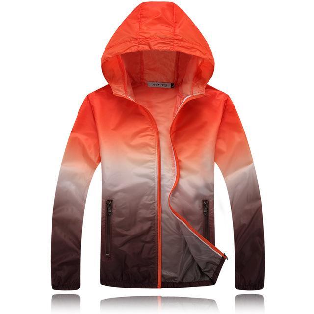 Umlife Women Jacket Thin Outdoor Sportswear Men Hooded Windbreaker Coat-Ausexy Store-Orange-S-Bargain Bait Box