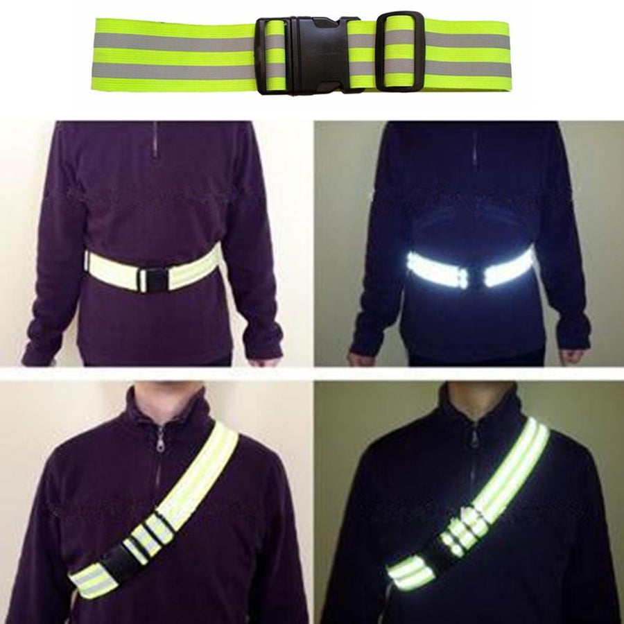 Unisex Safety High Visibility Adjustable Reflection Belt Outdoor Night Running-Bluenight Outdoors Store-Bargain Bait Box