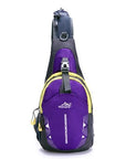 Unisex Ultra-Light Chest Bag Waterproof Shoulder Bag Outdoor Camping Hiking-gigibaobao-Purple-Bargain Bait Box