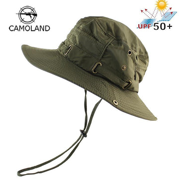 Upf 50+ Beach Cap Bucket Hat Men Women Boonie Hat Summer Uv Protection-Men's Bucket Hats-CAMOLAND Official Store-GN-Bargain Bait Box