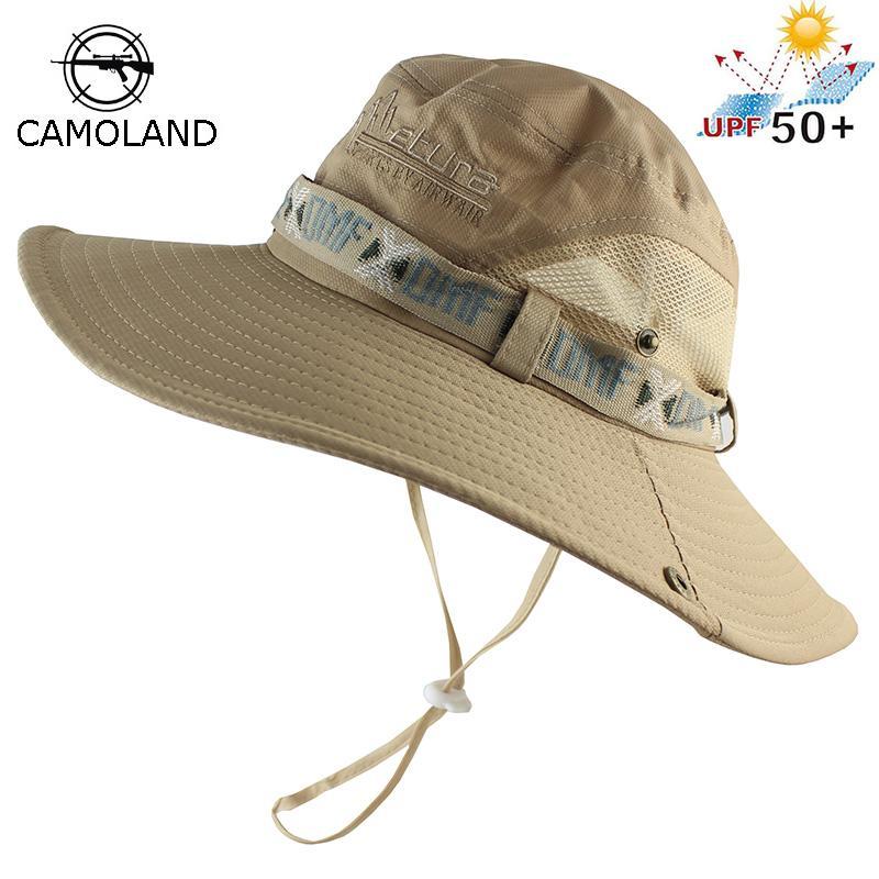 Upf 50+ Bucket Hat Summer Men Women Boonie Hat Outdoor Uv Protection Long Wide-Men&#39;s Bucket Hats-CAMOLAND Official Store-Army Green-Bargain Bait Box