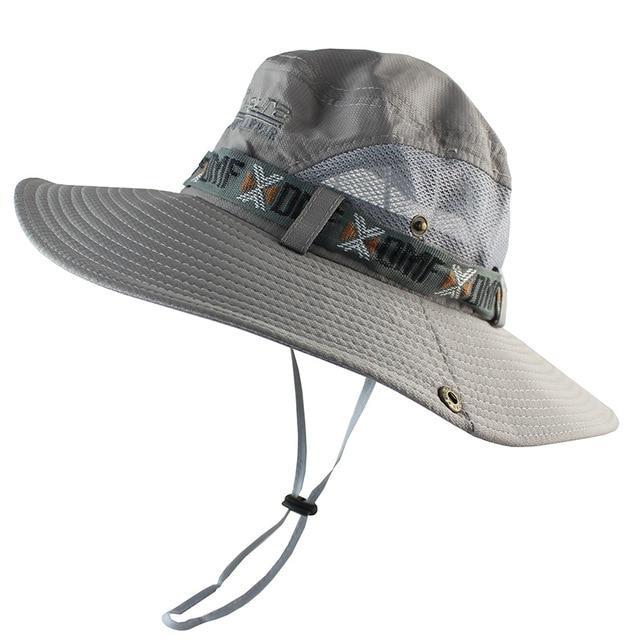 Upf 50+ Bucket Hat Summer Men Women Boonie Hat Outdoor Uv Protection Long Wide-Men&#39;s Bucket Hats-CAMOLAND Official Store-Gray-Bargain Bait Box