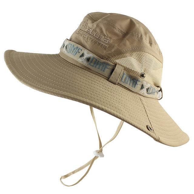 Upf 50+ Bucket Hat Summer Men Women Boonie Hat Outdoor Uv Protection Long Wide-Men&#39;s Bucket Hats-CAMOLAND Official Store-Khaki-Bargain Bait Box