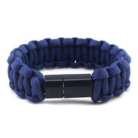 Usb Charging Bracel Knitted Bracelet Iphone X 5 5S 6 6S 7 8 Plus Outdoor Camping-LingLing Outdoor Store-Dark blue-Bargain Bait Box
