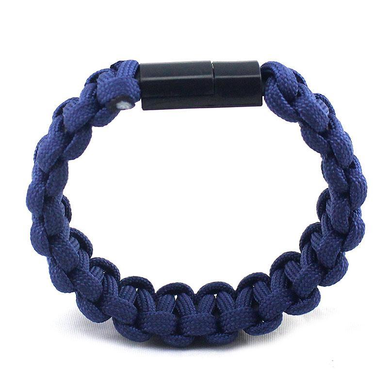 Usb Charging Bracel Knitted Bracelet Iphone X 5 5S 6 6S 7 8 Plus Outdoor Camping-LingLing Outdoor Store-Red-Bargain Bait Box