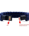 Usb Charging Bracel Knitted Bracelet Iphone X 5 5S 6 6S 7 8 Plus Outdoor Camping-LingLing Outdoor Store-Red-Bargain Bait Box