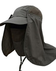 Uv Protection Hiking Visor Hat Face Neck Cover Fishing Sun Protcet Cap Est-One Loves One Store-QJ0530MG-Bargain Bait Box