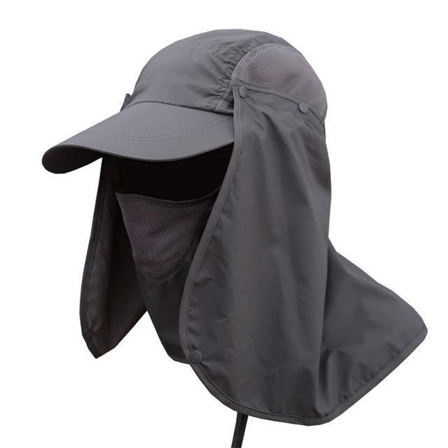 Uv Protection Hiking Visor Hat Face Neck Cover Fishing Sun Protcet Cap Est-One Loves One Store-QJ0530SH-Bargain Bait Box