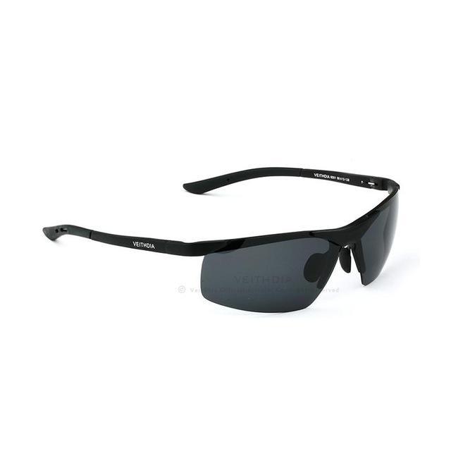 Veithdia Men&#39;S Polarized Sunglasses Rimless Rectangle Driving Glasses Mirror-Polarized Sunglasses-Bargain Bait Box-black with box2-Bargain Bait Box