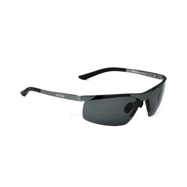 Veithdia Men&#39;S Polarized Sunglasses Rimless Rectangle Driving Glasses Mirror-Polarized Sunglasses-Bargain Bait Box-Gray with box1-Bargain Bait Box