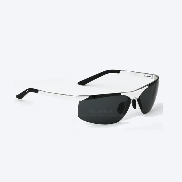 Veithdia Men&#39;S Polarized Sunglasses Rimless Rectangle Driving Glasses Mirror-Polarized Sunglasses-Bargain Bait Box-silver with box1-Bargain Bait Box