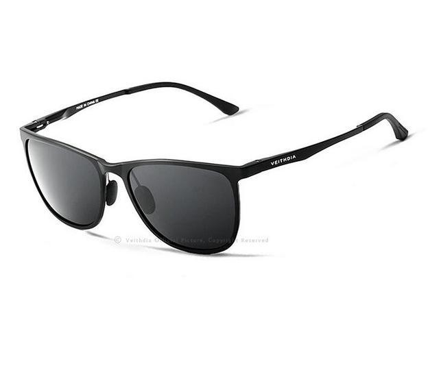 Veithdia Retro Aluminum Magnesium Men'S Sunglasses Polarized Lens Vintage-Polarized Sunglasses-Bargain Bait Box-black with box 2-Bargain Bait Box
