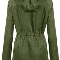 Vertvie Autumn Spring Waterproof Hooded Hiking Jacket Zipper Pleated Quick-Dry-Sexy-Ladies-gray-S-Bargain Bait Box