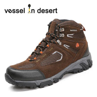 Vessel In Desert Spring Outdoor Cowsuede Waterproof Breathable Hiking Shoes-4X4 Wheel Drive Waterproof Outdoor Shoes-6.5-Bargain Bait Box