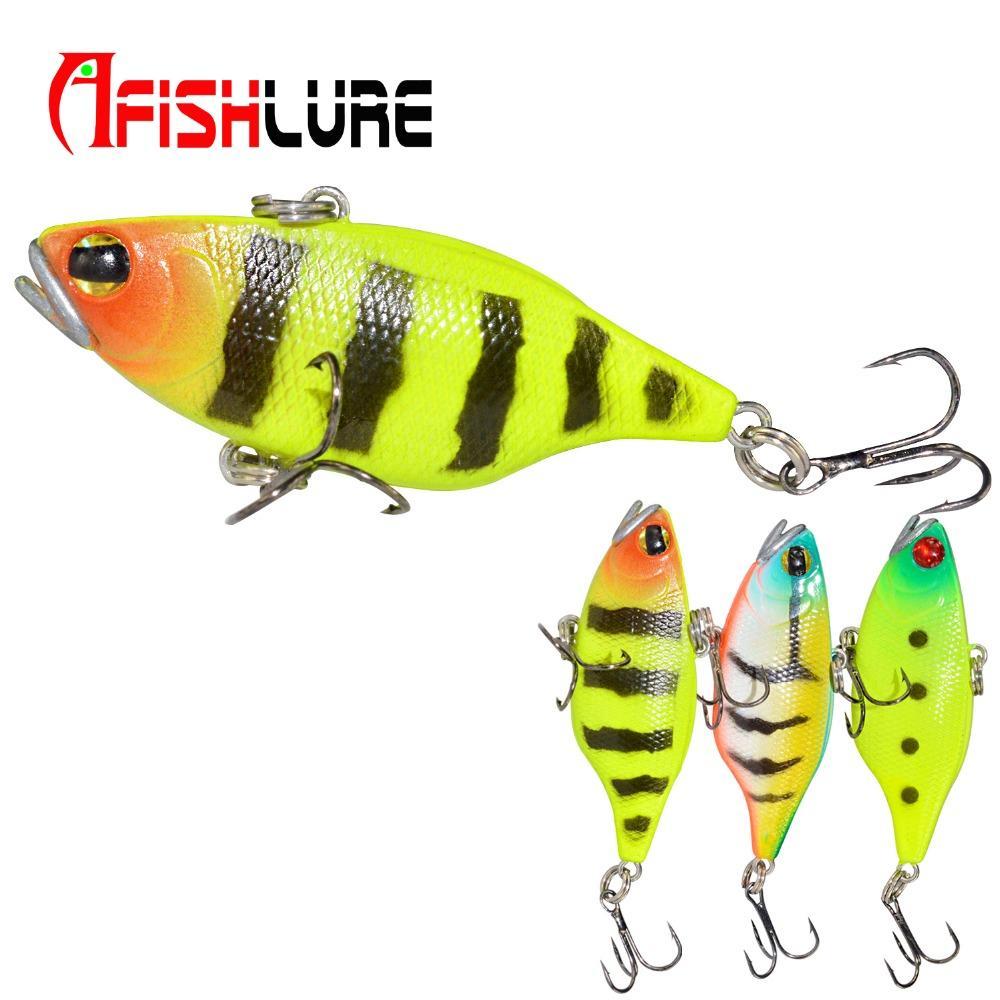 Vib Hard Lure 58Mm 12.5G Plastic Lure With Ball And Treble Hooks Vib Crankbait-Afishlure Official Store-Leopard Yellow-Bargain Bait Box