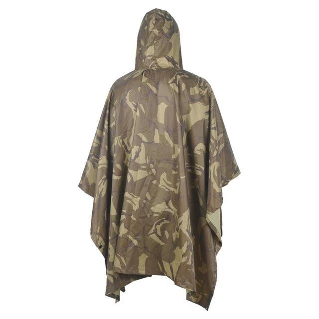 Vilead 6 Colors Multifunction Military Raincoat Emergency Camo Rain Poncho For-Vilead GoTravel Store-Desert Camo-Bargain Bait Box