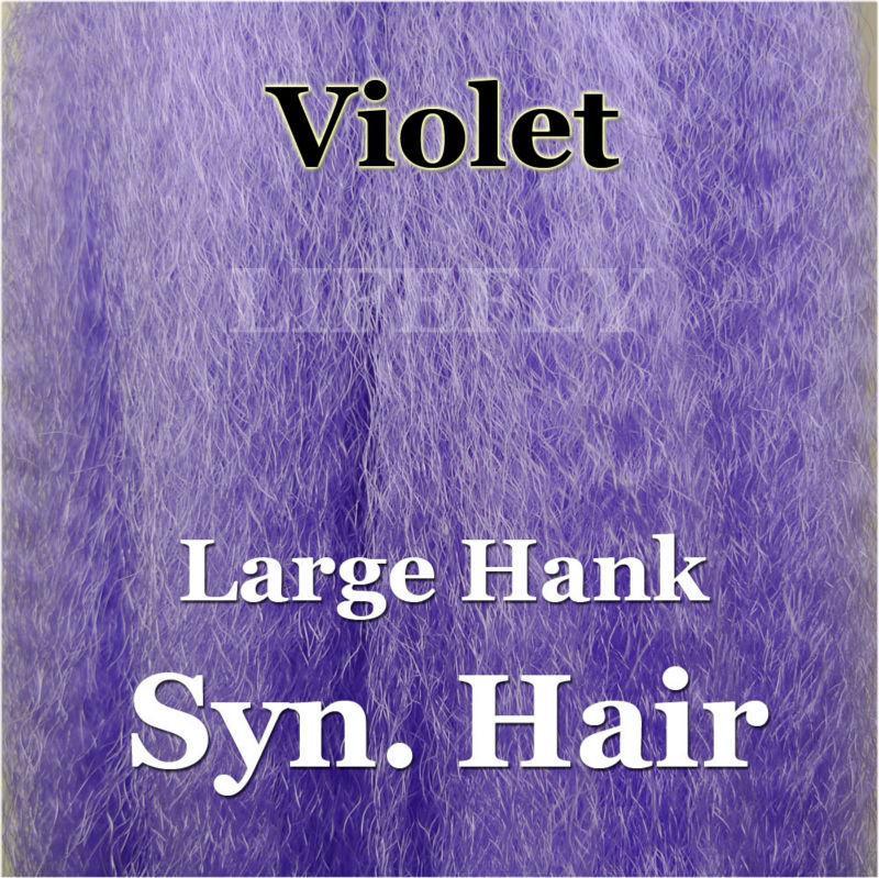 Violet Color / Large Hank Of Synthetic Hair, Hair, Syn. Fibre, Fly Tying, Jig,-Fly Tying Materials-Bargain Bait Box-Bargain Bait Box