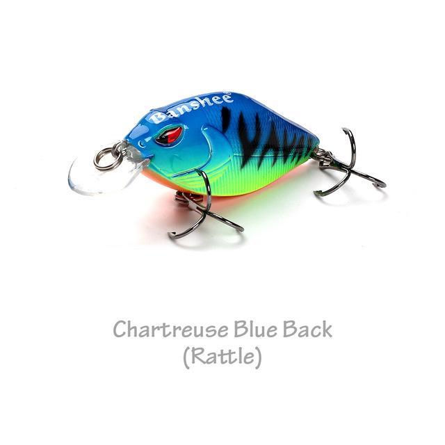 Vkr01-58 Crankbait Fishing Lure 1Pcs 1~1.5M Mini Crank Isca Artificial Hard Bait-Water Skills Store-Chartreuse Blue Back-Bargain Bait Box