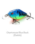 Vkr01-58 Crankbait Fishing Lure 1Pcs 1~1.5M Mini Crank Isca Artificial Hard Bait-Water Skills Store-Chartreuse Blue Back-Bargain Bait Box
