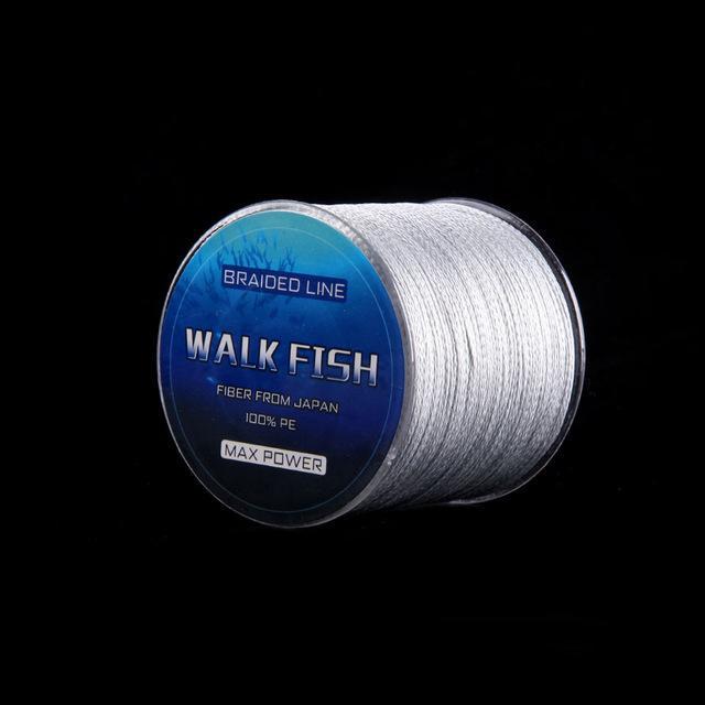 Walk Fish 100M 8 Strand Braid Fishing Line Rope Super Strong Smoother 100% Pe-WALK FISH Store-Grey-0.6-Bargain Bait Box