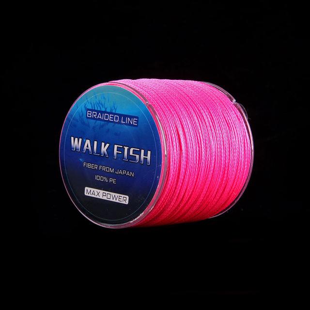 Walk Fish 150M 4 X Braided Fishing Line 9 Colors Super Pe Strong Strength Fish-WALK FISH Store-Pink-0.6-Bargain Bait Box