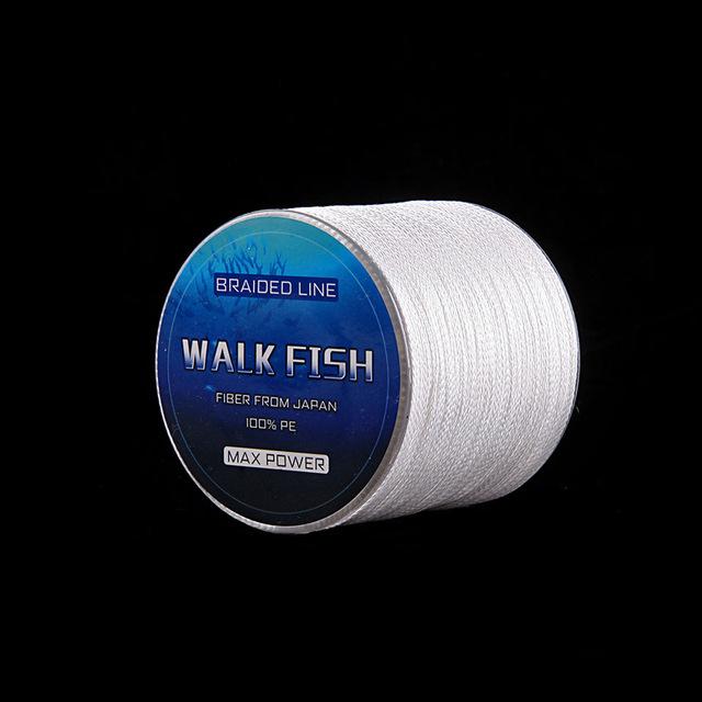 Walk Fish 150M 4 X Braided Fishing Line 9 Colors Super Pe Strong Strength Fish-WALK FISH Store-White-0.6-Bargain Bait Box