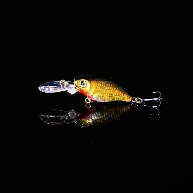 Walk Fish 1Pcs 6Cm 4.3G 3D Eyes Fishing Lure Crank Bait Crankbait Wobbler With-WALK FISH Store-D 4-Bargain Bait Box