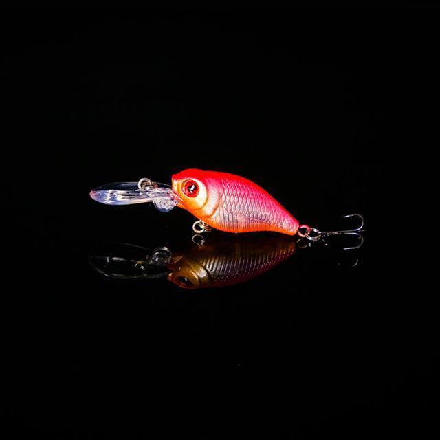 Walk Fish 1Pcs 6Cm 4.3G 3D Eyes Fishing Lure Crank Bait Crankbait Wobbler With-WALK FISH Store-F 6-Bargain Bait Box