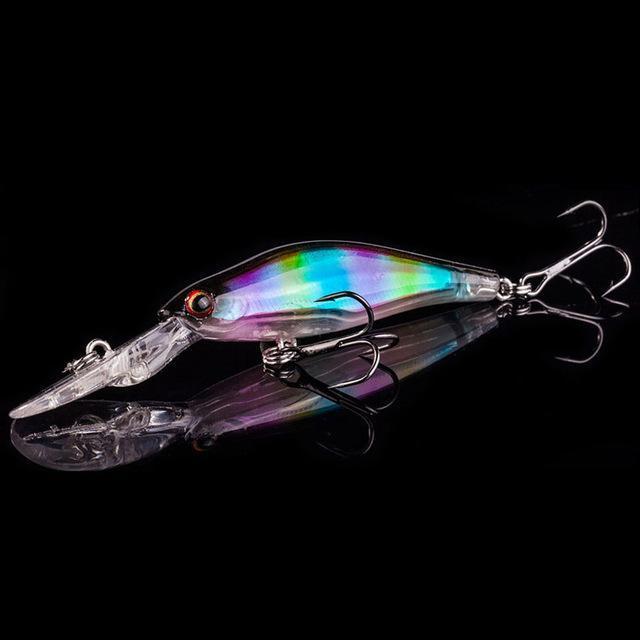 Walk Fish 1Pcs 9Cm 7.3G Hard Bait Laser Luminous Minnow Fishing Lures Bass Fresh-WALK FISH Store-D 4-Bargain Bait Box