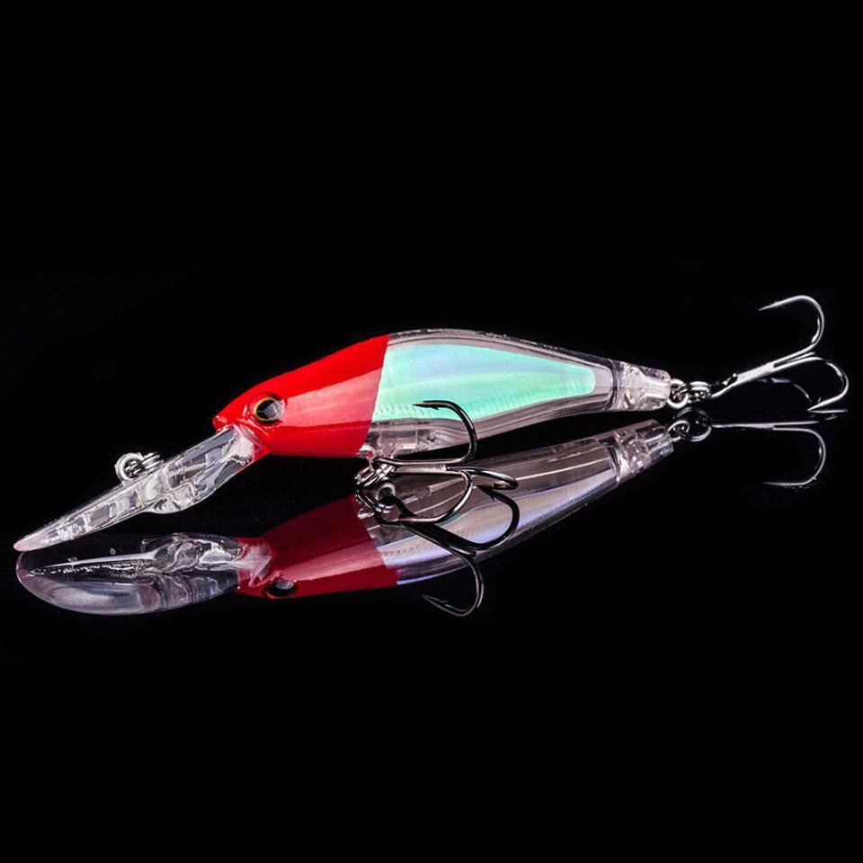 Walk Fish 1Pcs 9Cm 7.3G Laser Wobblers Fishing Tackle 3D Eyes Luminous Minnow-WALK FISH Store-A 1-Bargain Bait Box