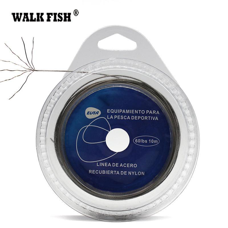 Walk Fish 1Pcs Fishing Steel Wire Fishing Lines 10M Max Power 7 Strands Super-WALK FISH Official Store-10LBS-Bargain Bait Box
