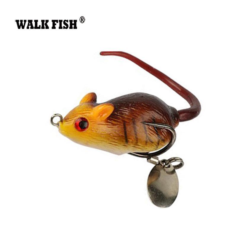 Walk Fish 1Pcs High Quality Bells Sound Mouse Lure 5Cm 10.5G Floating Simulation-WALK FISH Official Store-F006 001-Bargain Bait Box