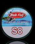 Walk Fish 500M 8 Strand Braid Fishing Line Rope Super Strong Smoother 100% Pe-WALK FISH Store-Green-1.0-Bargain Bait Box