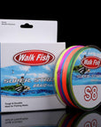 Walk Fish 500M 8 Strand Braid Fishing Line Rope Super Strong Smoother 100% Pe-WALK FISH Store-Green-1.0-Bargain Bait Box