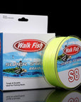 Walk Fish 500M 8 Strand Braid Fishing Line Rope Super Strong Smoother 100% Pe-WALK FISH Store-Yellow-1.0-Bargain Bait Box