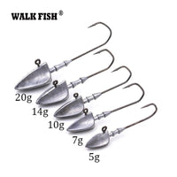 Walk Fish 5Pcs/Lot Head Hooks 3.5G 5G 7G 10G 14G 20G Lead Head Hook Lure Hook-Jig Heads for Swimbaits-GobyGo Store-5Pcs 3.5 G-Bargain Bait Box